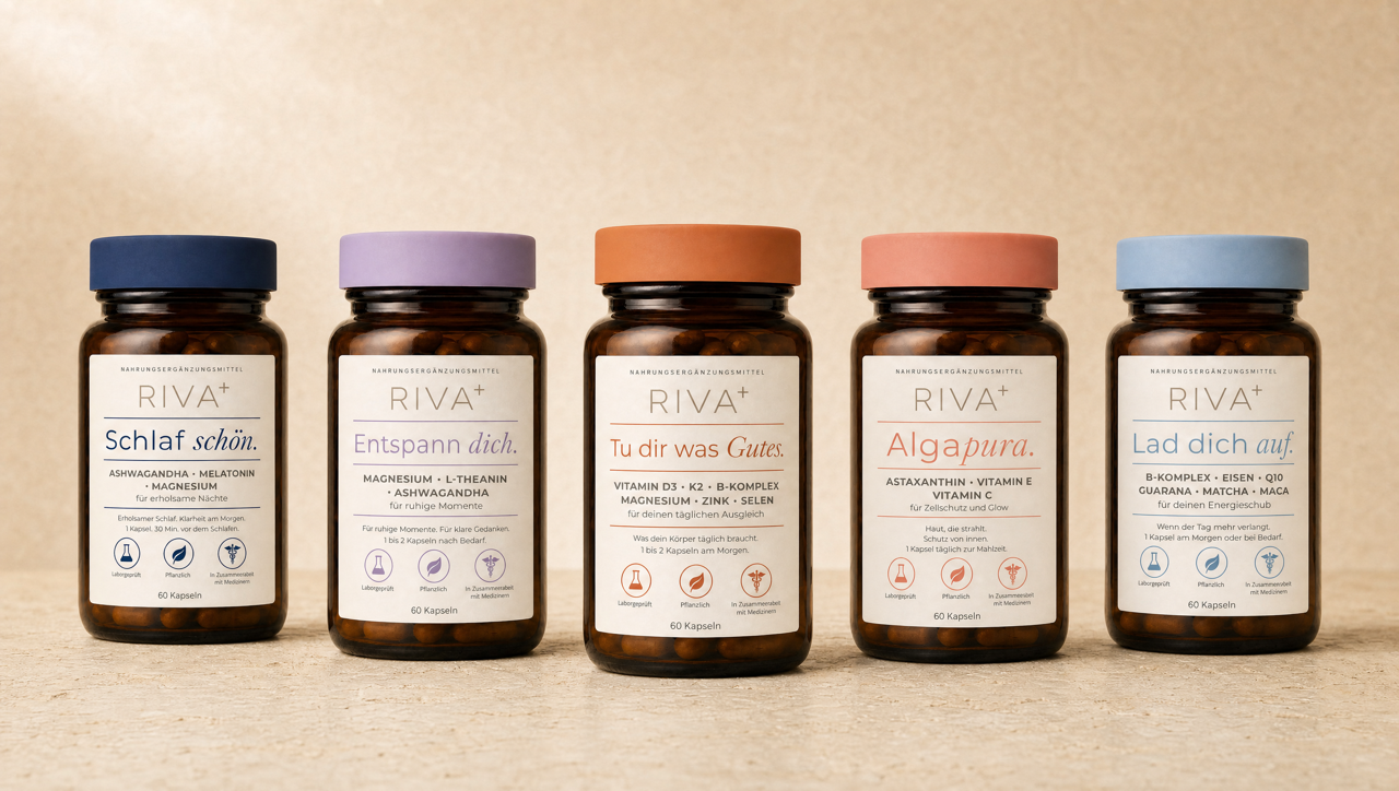 Der Riva-Komplex · fünf Riva-Gläser